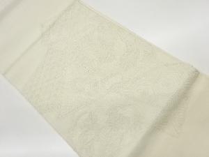 リサイクル　手織紬汕頭相良刺繍切り嵌め風花鳥に古典柄模様袋帯